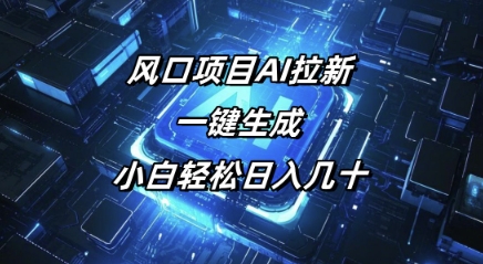 风口项目AI拉新，一键生成，小白轻松日入几十-匠马插画笔刷课程资料网