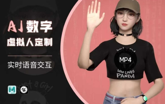 Ai数字人虚拟(智能体)实时语音交互特训营,自行定制超写实角色AI数字人交互技术-匠马插画笔刷课程资料网